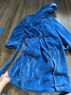 Plush shark Hooded Robe with Pockets